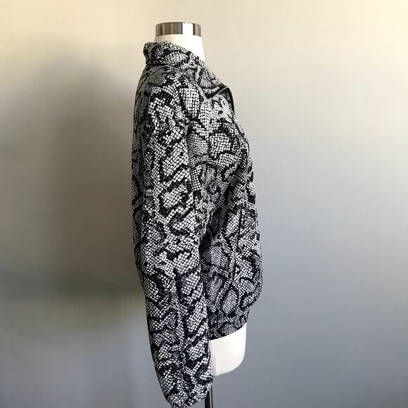 Urban Outfitters Nathan Snakeskin Animal Print Bomber Jacket XS - Picture 5 of 11